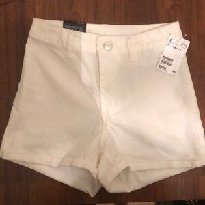 White high waisted shorts